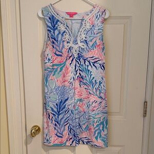 Lilly Pulitzer Pink, Blue and White sleeveless Dress